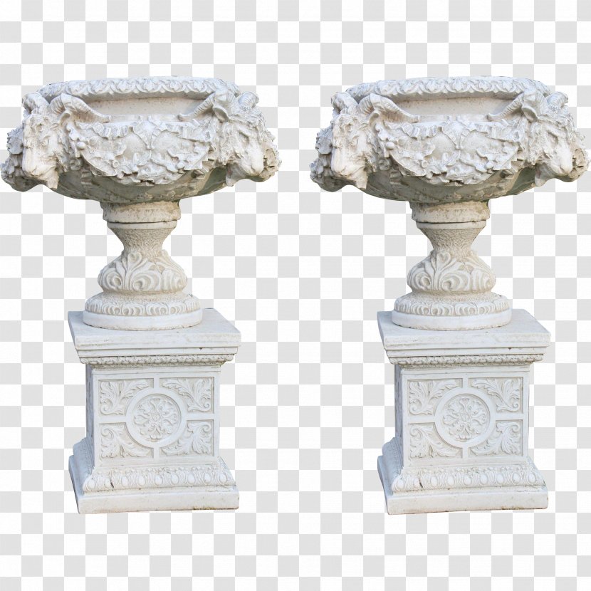 Urn French Formal Garden Pedestal Ornament - Vase Transparent PNG