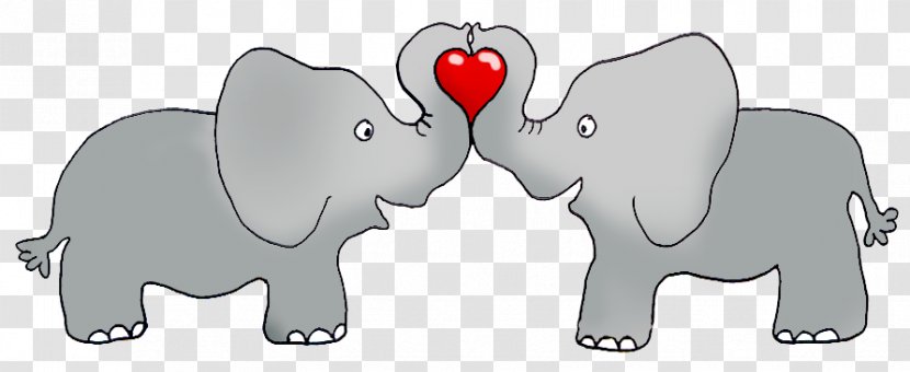 Valentines Day Elephant Heart Greeting Card Clip Art - Tree - Valentine Cliparts Transparent PNG
