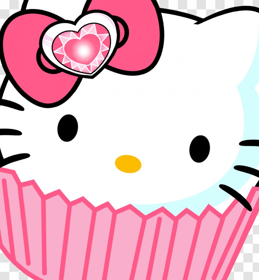 Hello Kitty Cupcake Clip Art Image - Food - Cake Transparent PNG