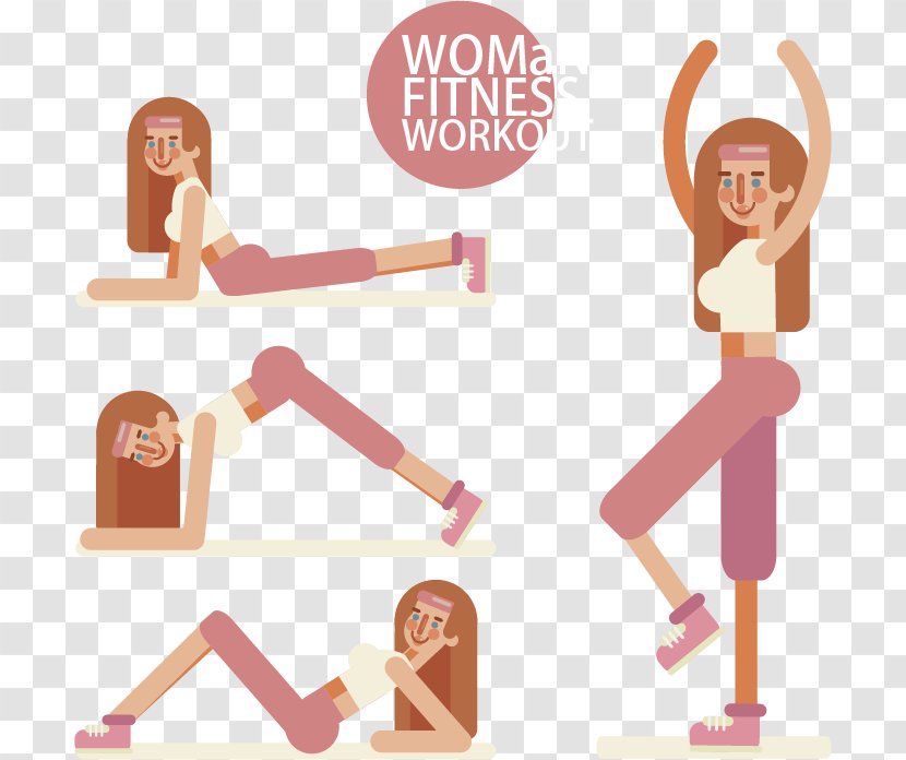 Euclidean Vector Bodybuilding Woman Female - Animation - Fitness Movement Transparent PNG