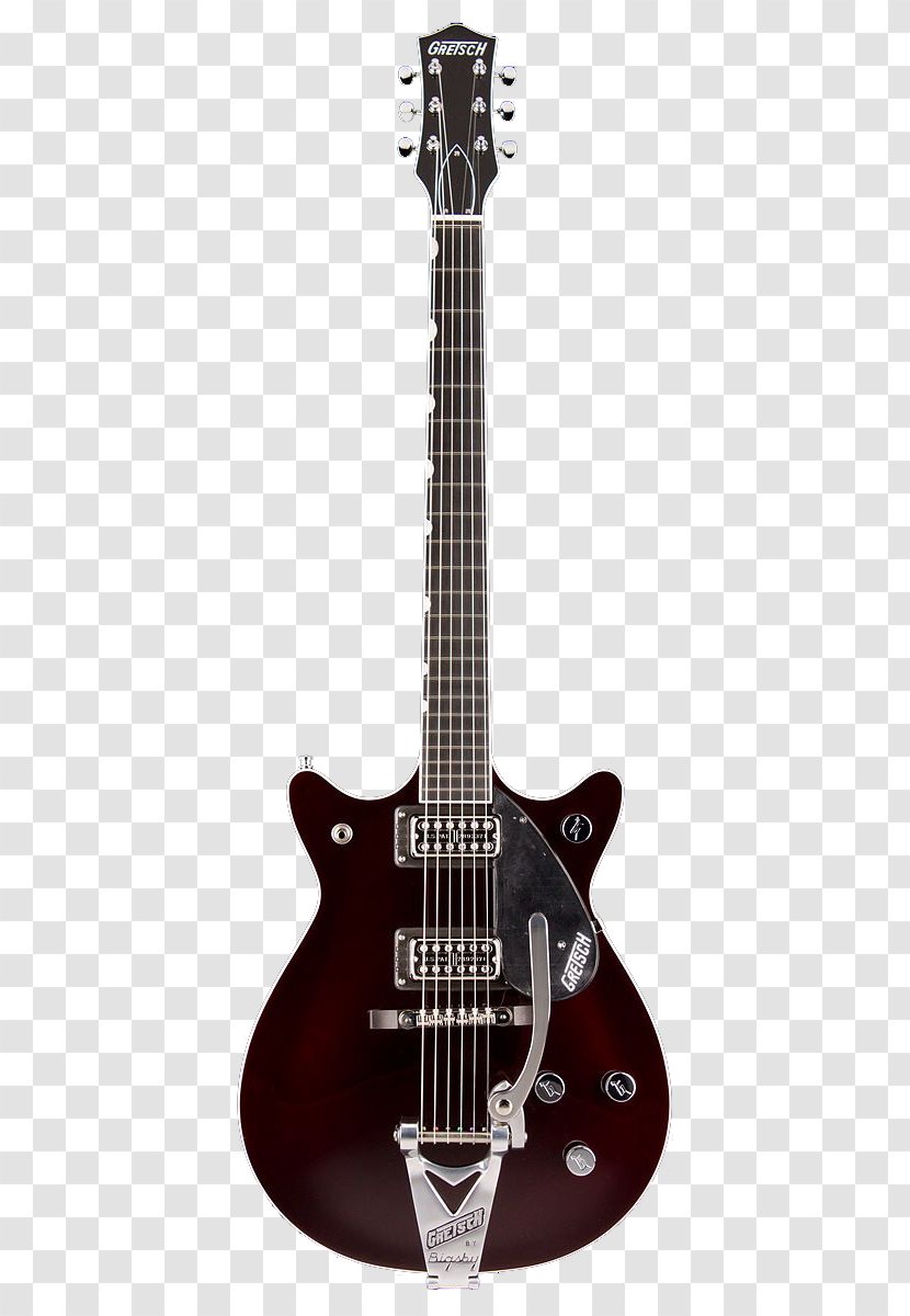 Gretsch 6128 Gibson Firebird Semi-acoustic Guitar - Flower - Bass And Other Instruments Designed Transparent PNG