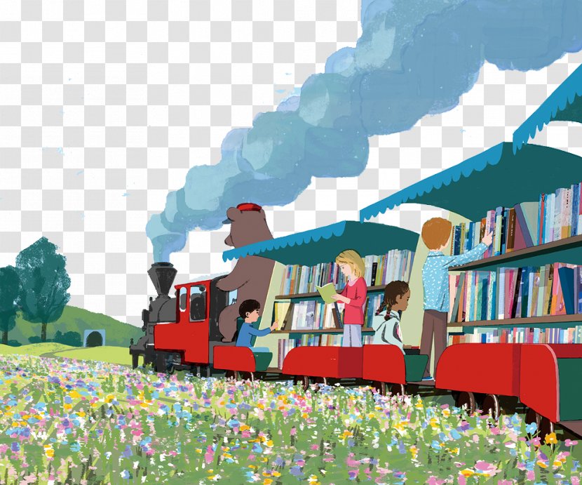 Train Book Illustration Library - Plant Transparent PNG