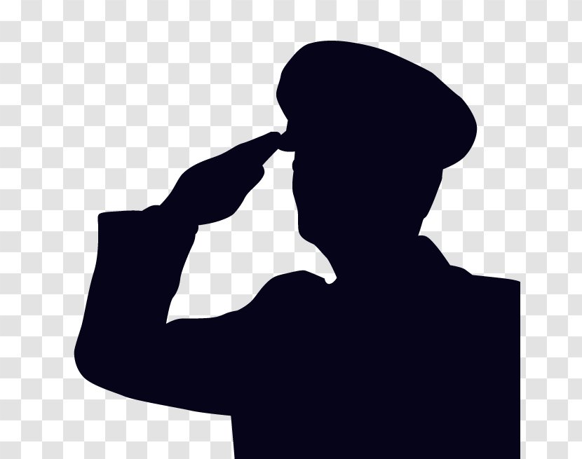 Salute Soldier Military Silhouette Clip Art - At Attention Transparent PNG
