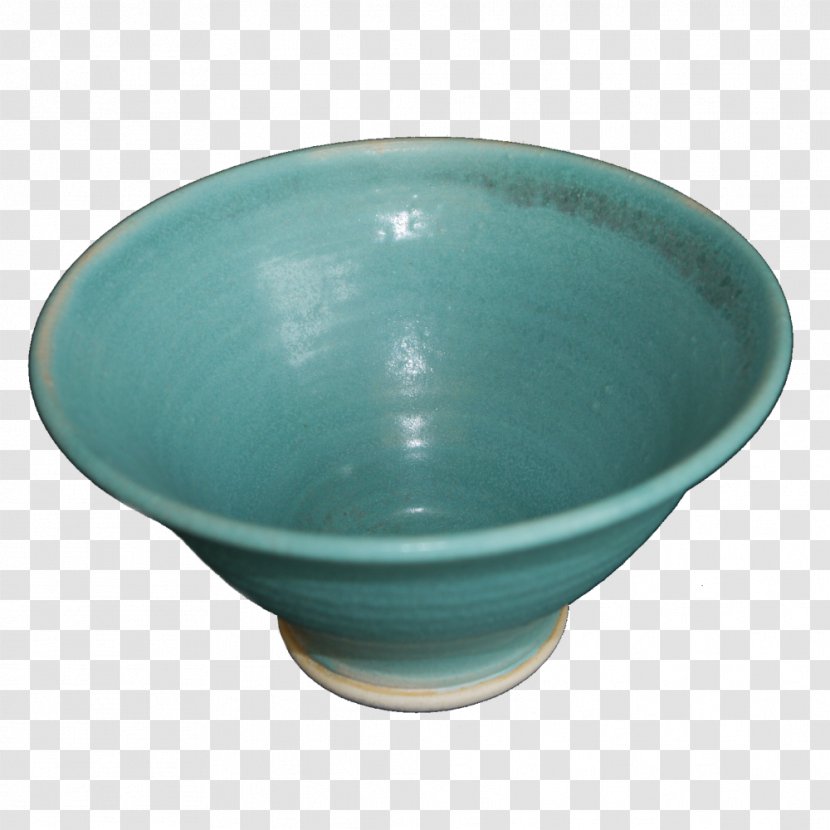 Bowl Ceramic - Aqua - Small Transparent PNG