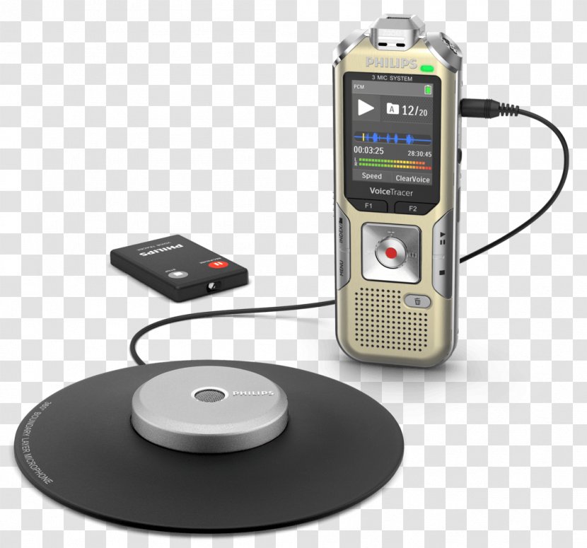 Digital Audio Microphone Dictation Machine Philips Recording - Stereophonic Sound Transparent PNG