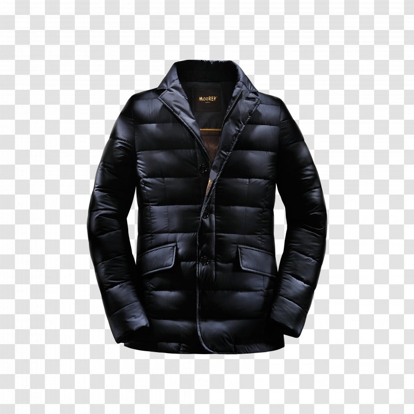 Leather Jacket Hoodie Double-breasted Coat - Doublebreasted Transparent PNG