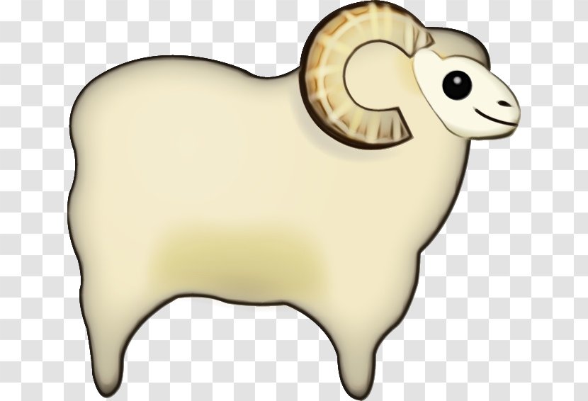 Watercolor Animal - Sheep - Cowgoat Family Livestock Transparent PNG