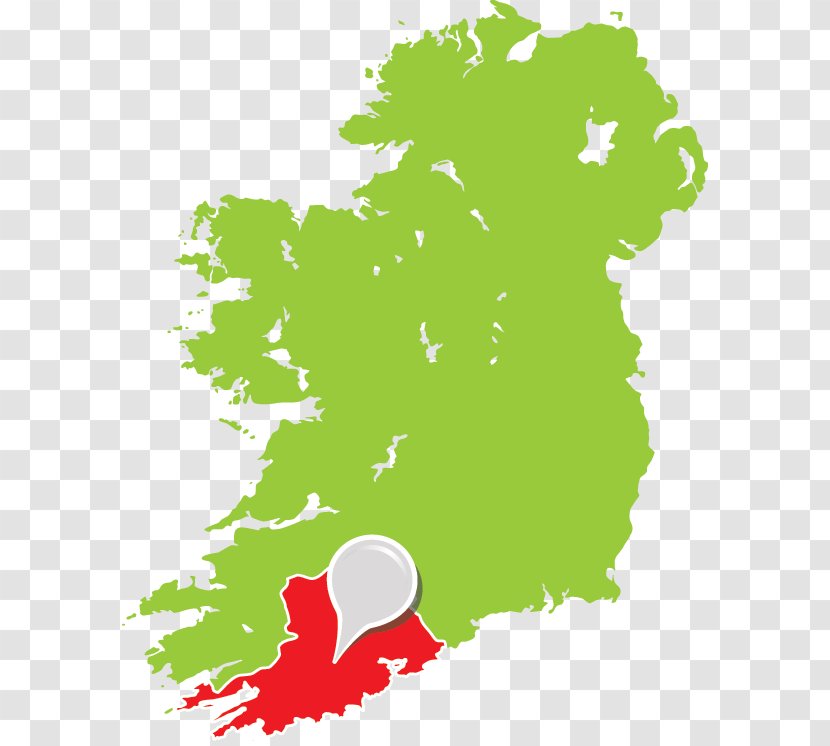 Counties Of Ireland Vector Map - Grass - Corner Transparent PNG