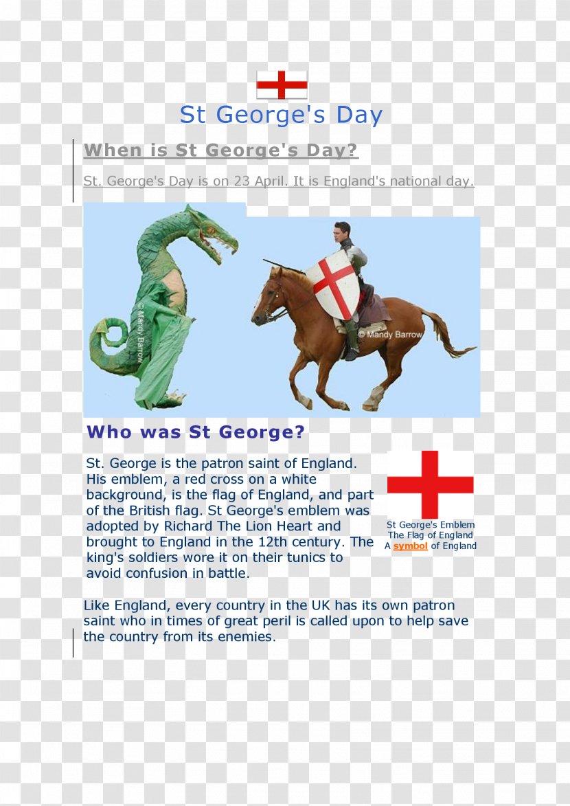 Saint George's Day April 23 Stallion World Book - Rein - Horse Like Mammal Transparent PNG
