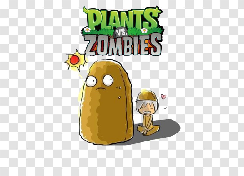 Text Cartoon Yellow Character Illustration - Frame - Plants Vs. Zombies Transparent PNG