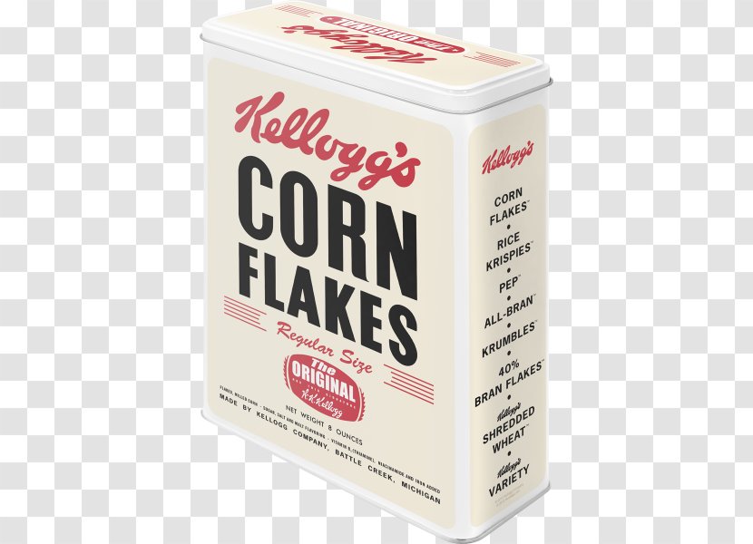 Corn Flakes Kellogg's Ingredient Maize Metal - Nostalgia - Cornflakes Transparent PNG