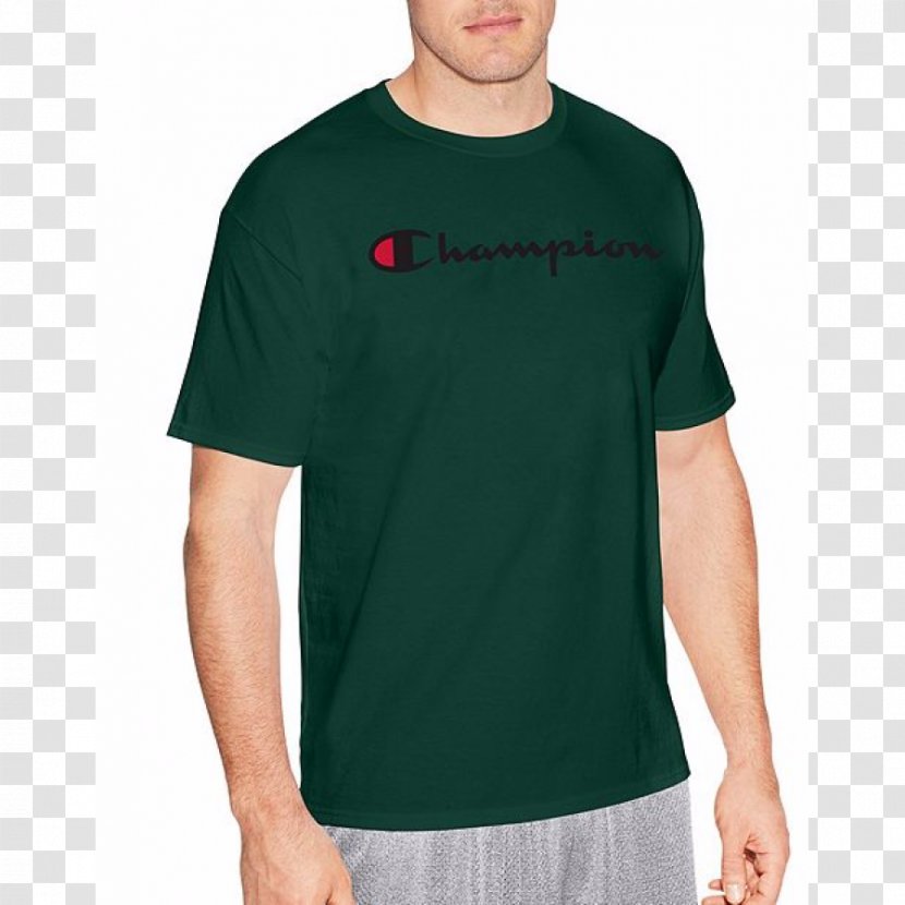 T-shirt Champion Crew Neck Sleeve Clothing - Silhouette Transparent PNG
