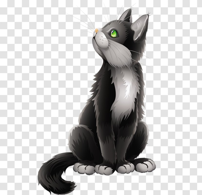 Black Cat Kitten Cartoon Clip Art - Animal - Clipart Transparent PNG