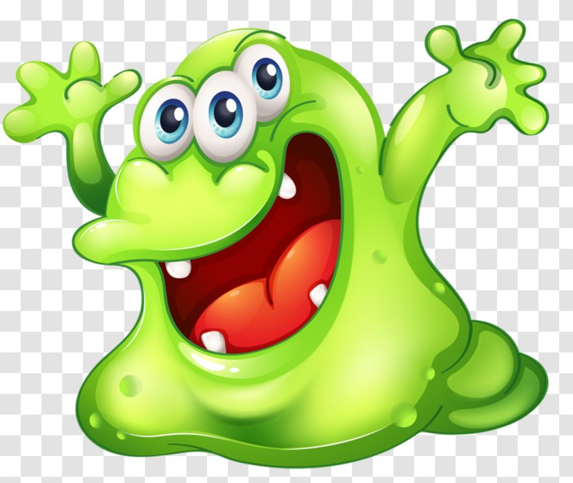 Green Slime Monster Clip Art - Grass - Germs Transparent PNG