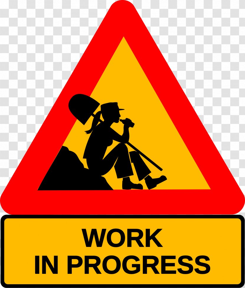 Men At Work Traffic Sign Warning Clip Art - Roadworks - Feminism Transparent PNG