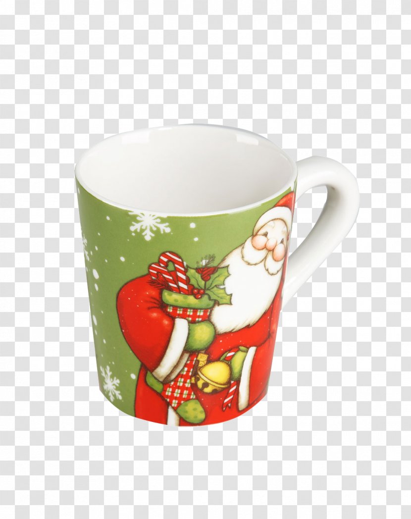 Santa Claus Coffee Cup Mug - Tableware Transparent PNG