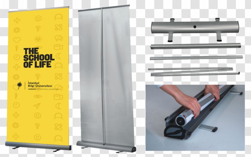 Product Design Machine Angle - Advertising - Roll Up Banner Transparent PNG