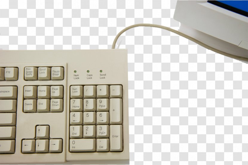Computer Keyboard Mouse Numeric Keypad Cherry - Input Device - Retro Transparent PNG