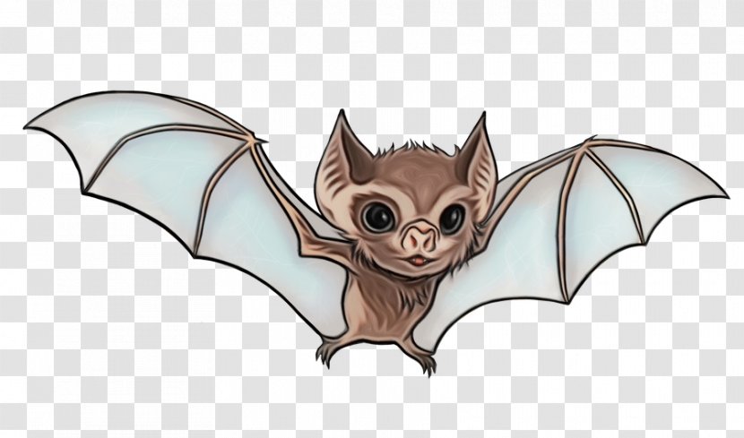 Bat Vampire Little Brown Myotis Cartoon Fictional Character - Wet Ink - Big Mouse Eared Transparent PNG