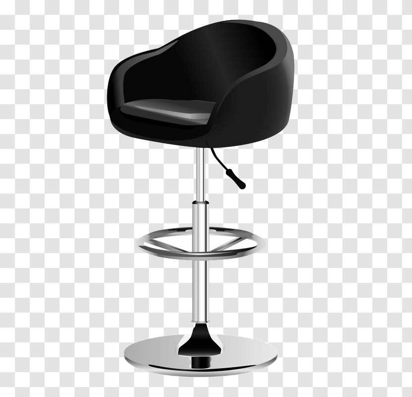 Bar Stool Table Chair Furniture - Swivel - Black Office Transparent PNG