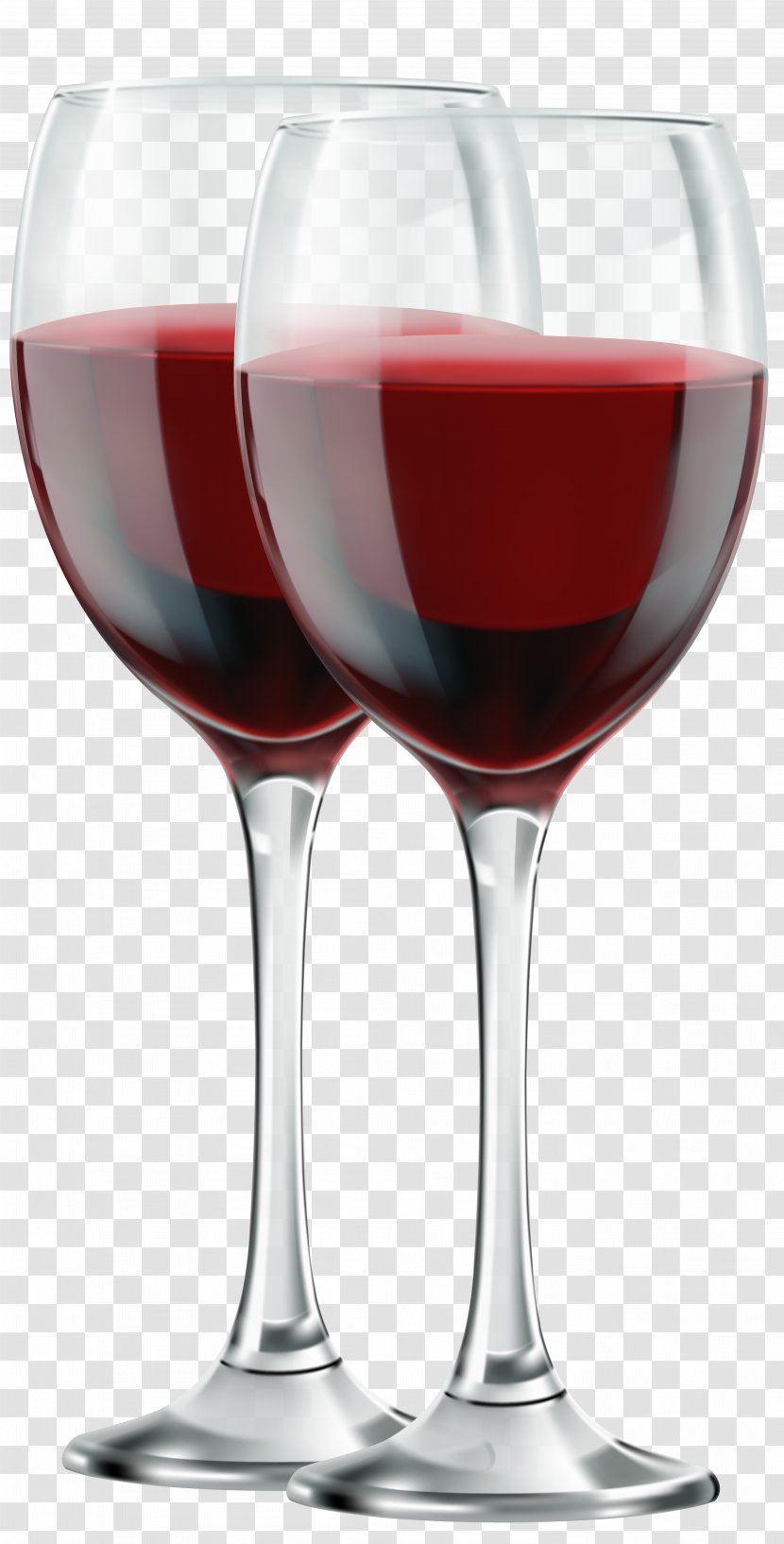 Red Wine Cabernet Sauvignon Champagne - Glass - Two Glasses Of Clip Art Image Transparent PNG
