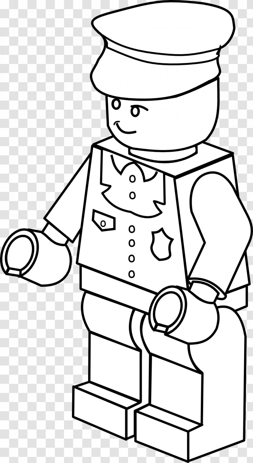 Coloring Book Lego Jurassic World Ninjago City - Cartoon Police Officer Transparent PNG