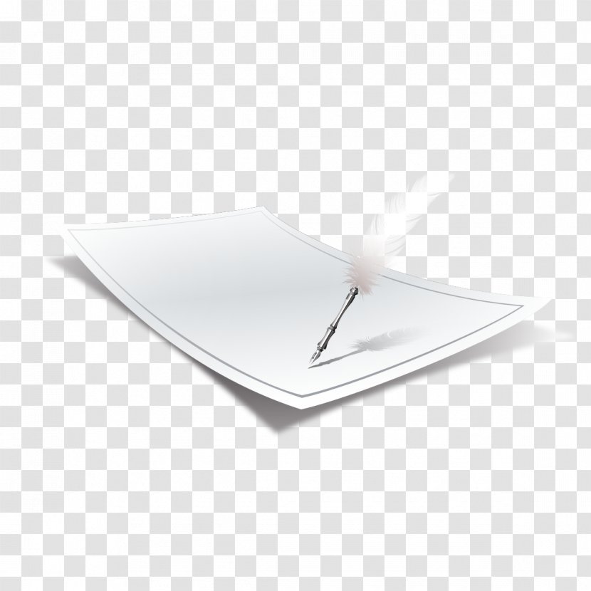 Rectangle - White Pen And Paper Clips Transparent PNG