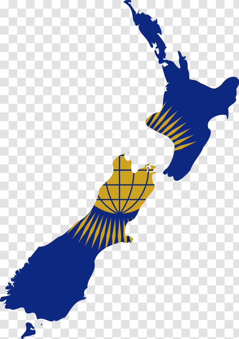 New Zealand Vector Map - Bird - True Transparent PNG