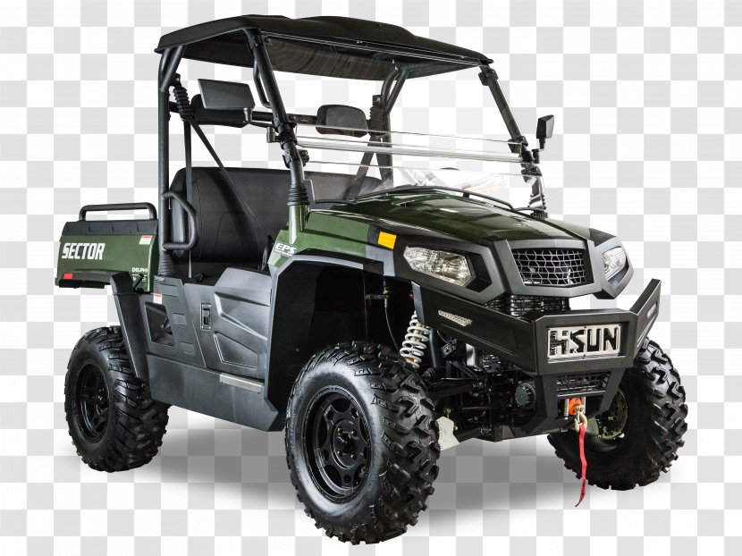 Side By Motorcycle Utility Vehicle Four-wheel Drive Hisun Motors Corp., U.S.A. - Automotive Tire Transparent PNG