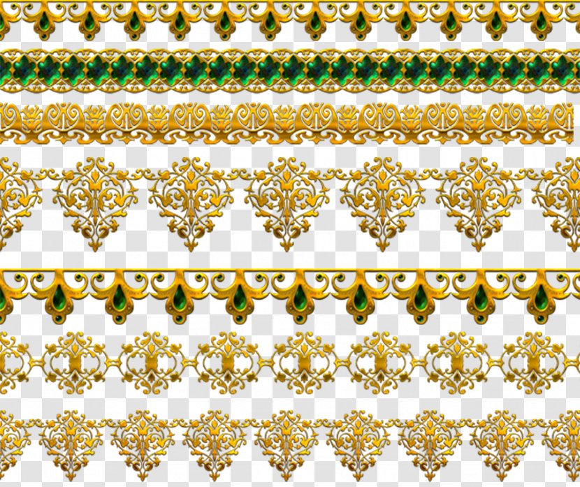 Gold Lace - Material - Golden Classic Transparent PNG