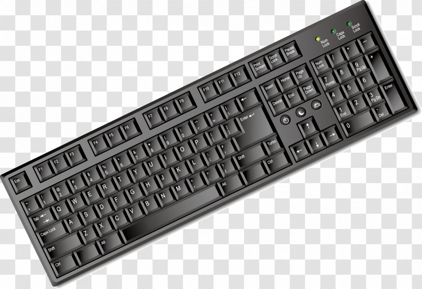 Computer Keyboard Laptop Numeric Keypad Space Bar - Black Decoration Design Vector Transparent PNG