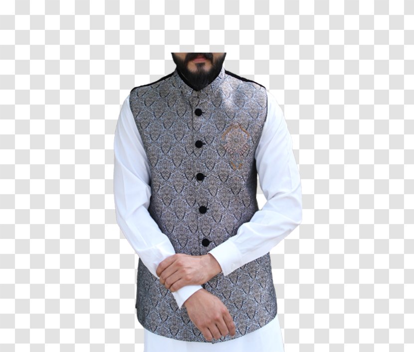 Blazer Black Gold Waistcoat Kurta - Grey Transparent PNG