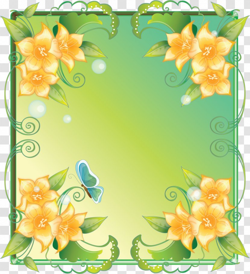 Ornament - Floristry - Yellow Transparent PNG