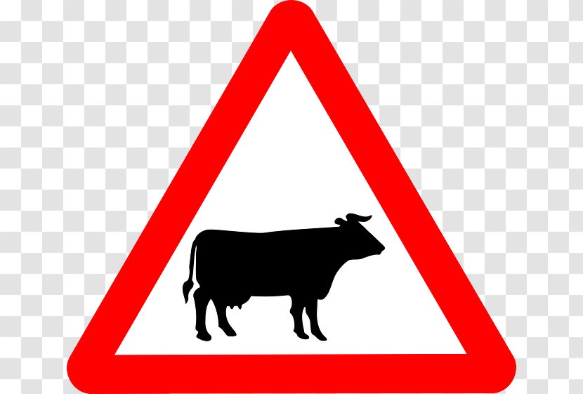 Cattle Warning Sign Traffic Road The Highway Code - Banner Transparent PNG
