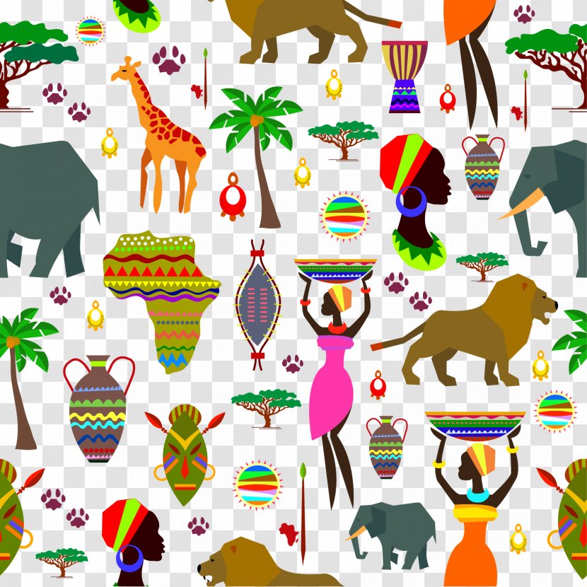 Pattern - Art - Vector Giraffe Transparent PNG