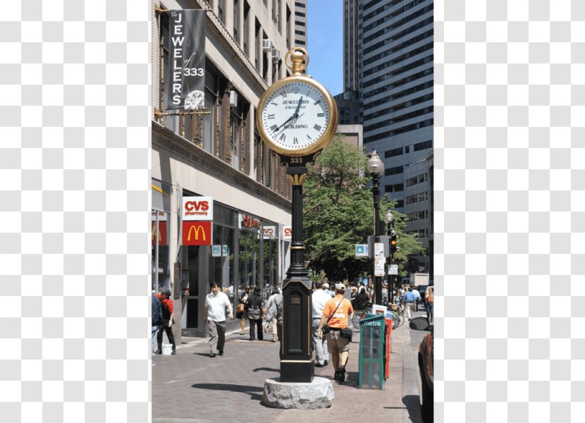 Street Clock Electric Time Company Boston - Pedestrian Transparent PNG