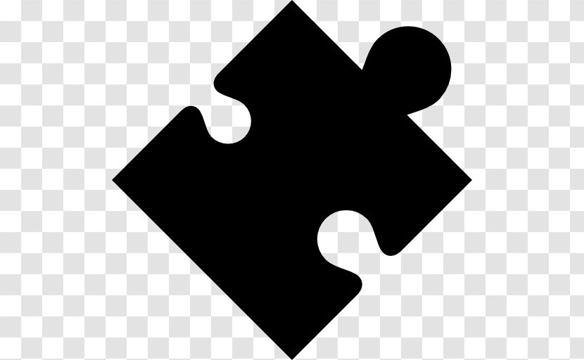 Jigsaw Puzzles Clip Art - Silhouette - Black And White Transparent PNG