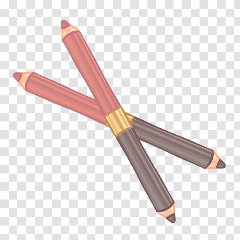 Eyebrow Make-up - Pen - Hand-painted Headed Pencil Vector Material Transparent PNG