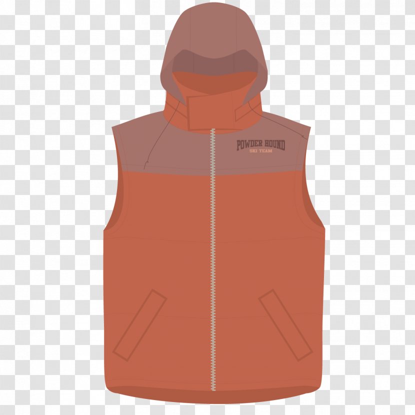 Vest Sleeve Neck - Peach - Men's Jackets Transparent PNG