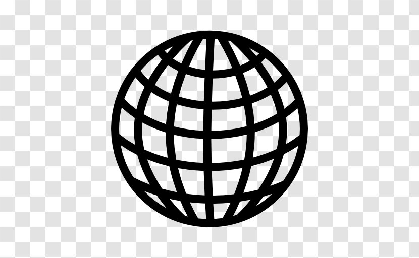 Globe Earth Grid Clip Art - Monochrome - Hour Transparent PNG