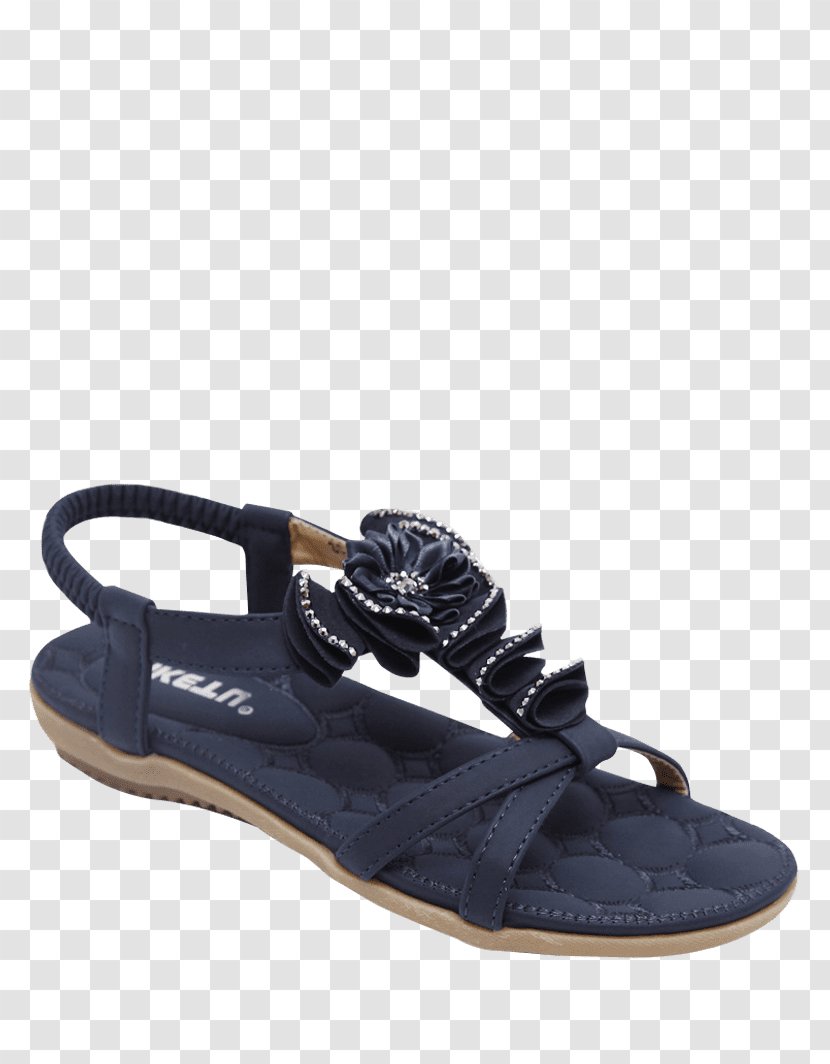 Sandal Shoe Flip-flops Slide Heel - Electric Blue Transparent PNG