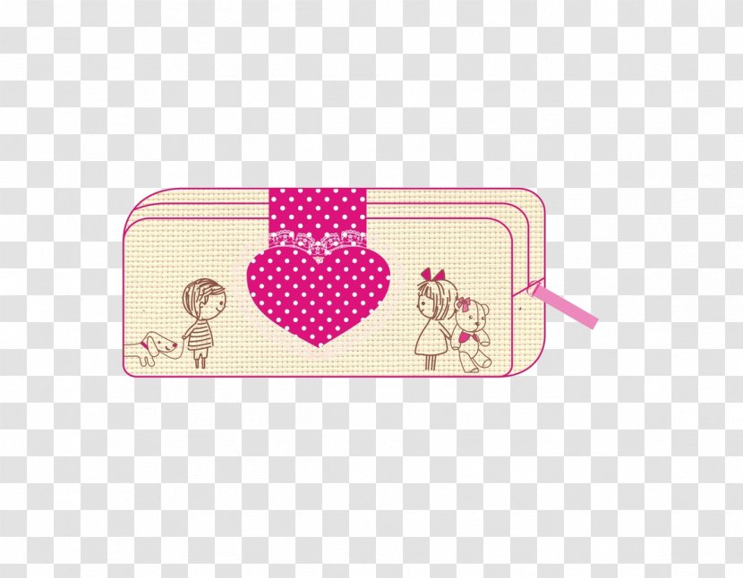 NBA Animation One Piece Template Pattern - Heart - Pencil Bags Transparent PNG