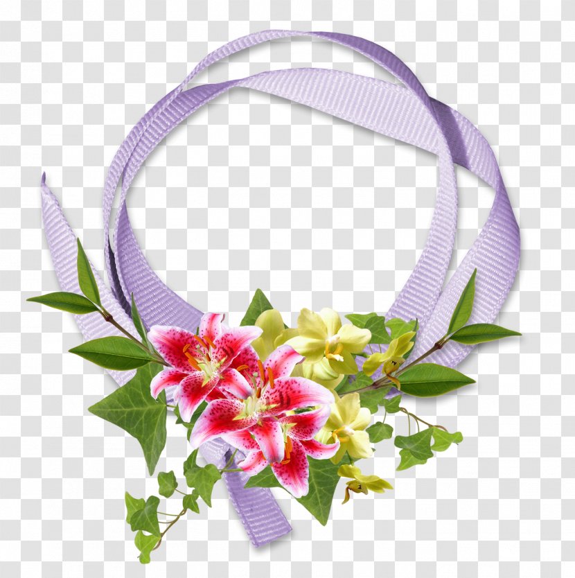 Floral Design Wreath Picture Frames Cut Flowers - Lilium - Flower Transparent PNG