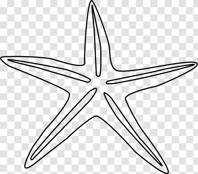 Starfish Star Line Art Symmetry Transparent PNG