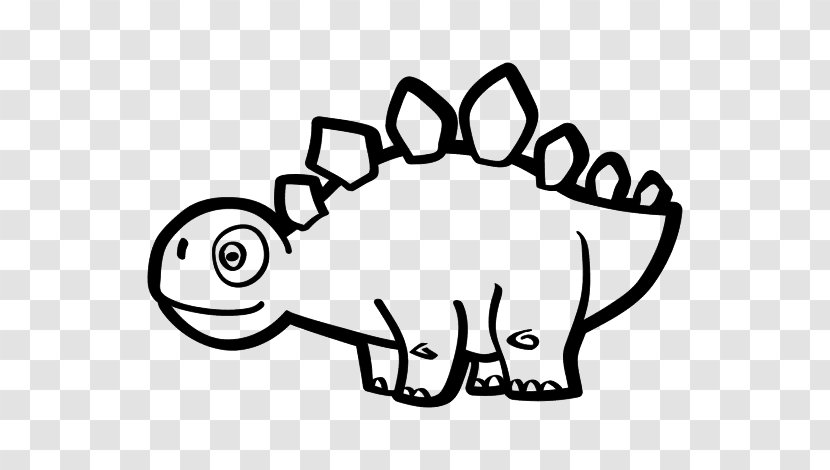 Dinosaur - Kaprosuchus - Blackandwhite Cartoon Transparent PNG