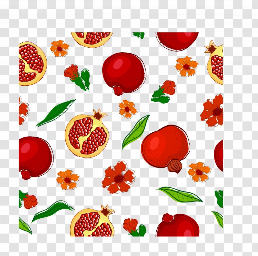 Fruitcake Pomegranate Strawberry Clip Art - Red Transparent PNG