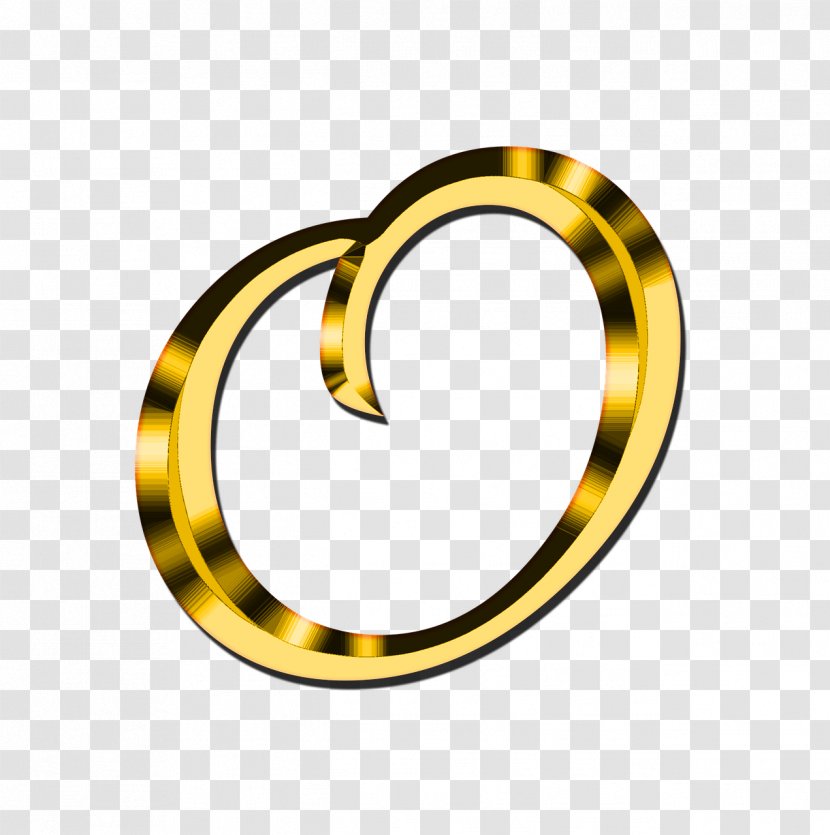 Letter Case O - Gold E Transparent PNG