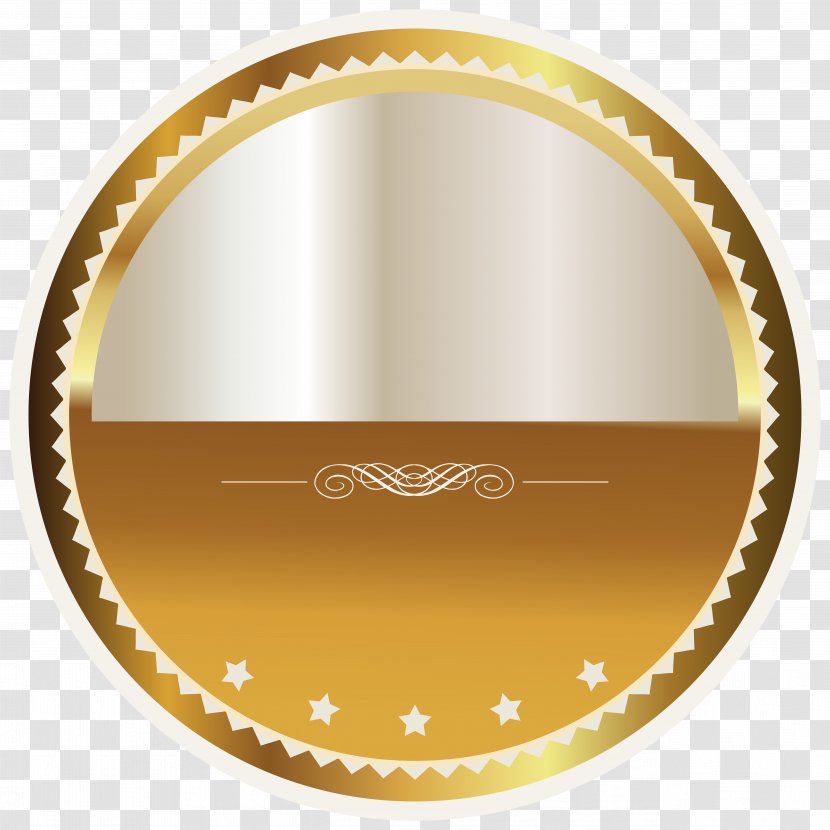 Badge Clip Art - Yellow - Gold And White Seal Clipart Picture Transparent PNG