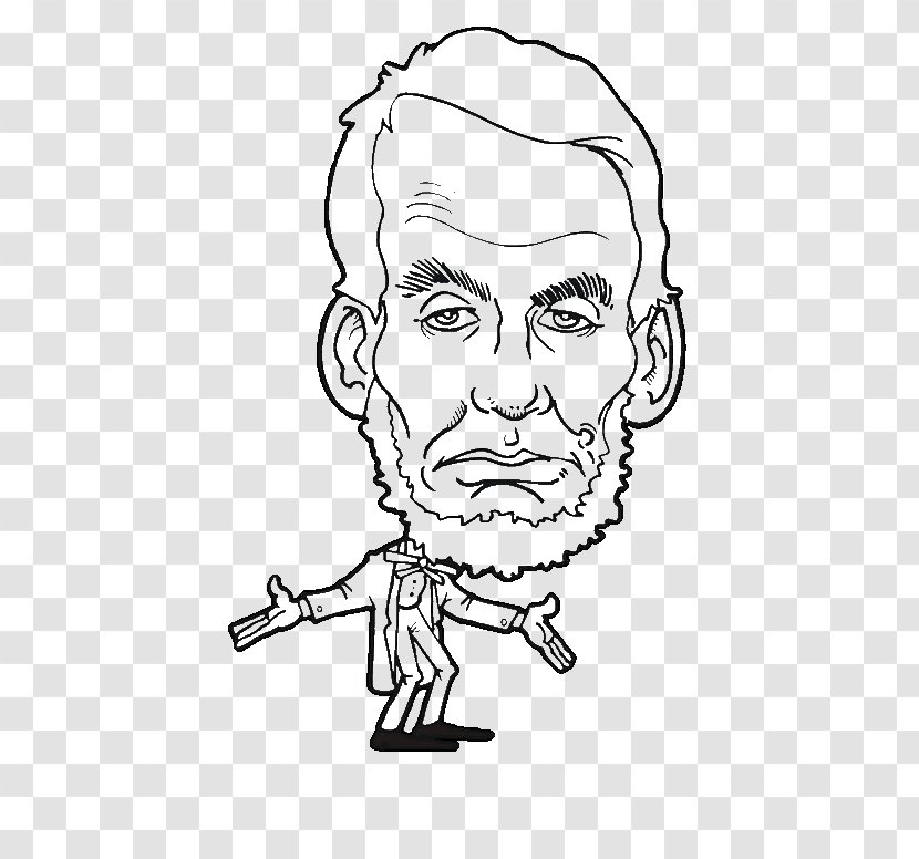 Abraham Lincoln Coloring Book Memorial Caricature Adult - Finger - Lincolns Birthday Transparent PNG