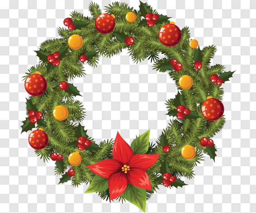 Wreath Christmas Garland Clip Art - Conifer Transparent PNG